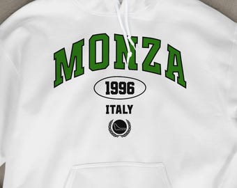 Monza Race Track College Unisex Hoodie F1 Merch Simracing Motorsport Apparel Race Day Hoodie Gift For Him Vintage Hoodie Fall Casual