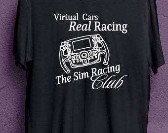 The Sim Racing Club. Retro Heavyweight Crewneck T-shirt for sim racers, car guys, formula one fans and car motorsport enthusiasts. Sim racing