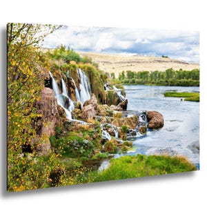 Impressão de Fall Creek Falls: Fotografia de paisagens de outono em Idaho, arte de parede exclusiva