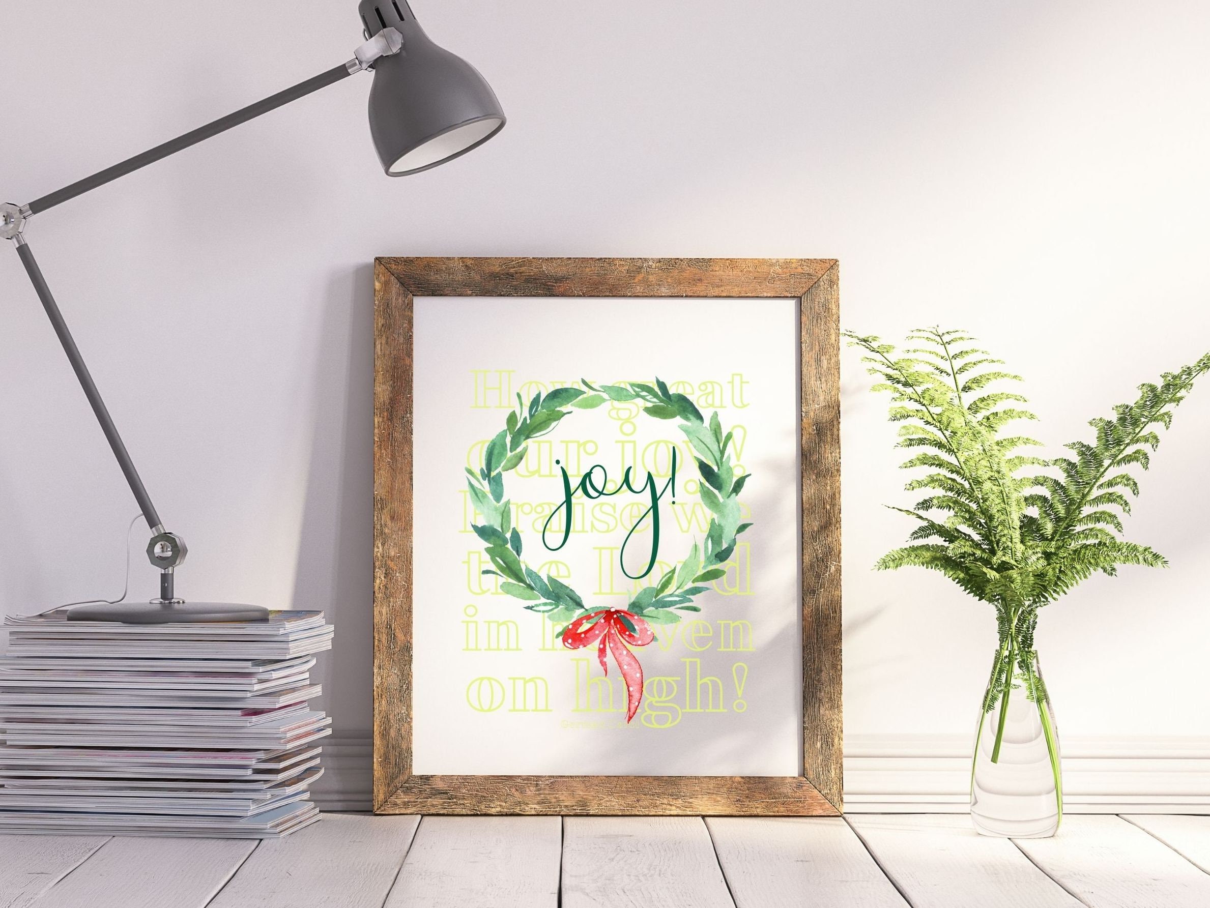 How Great our Joy Christmas Carol printable gallery wall art  Etsy