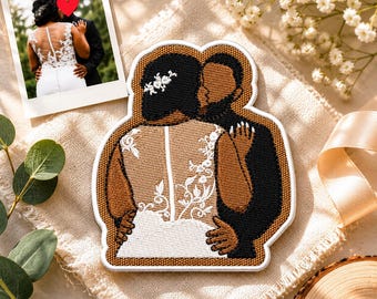 Custom Embroidered Portrait Patch From Photo, Personalized Photo Patch, Sew On/Iron On/Velcro Patch for Clothes Backpacks, Jeans, Totes