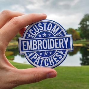 Custom Embroidered Logo Patch, Personalized Logo Patches, Sew On/Iron On/Velcro Patch Applique for Backpacks, Custom Iron on Logo Patches