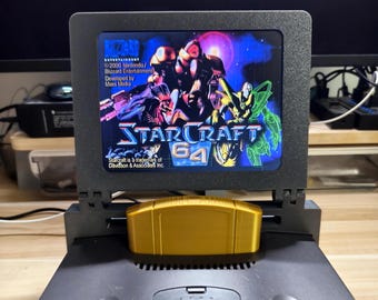 Pantalla para N64 3D Print Portable Display, Pantalla de 8 pulgadas, Mini monitor LCD con estéreo, para consola N64 2 NTSC PAL