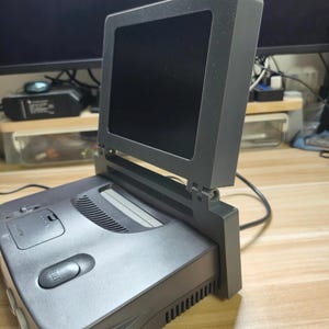 Screen for N64 3D Print Portable Display, 8 Inch Screen, LCD Mini Monitor with Stereo, for N64 Console 2 NTSC PAL image 3