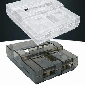 SNES 交換用シェル 透明ケース 任天堂 SNES sfc US版 レトロゲームコンソール用 半透明