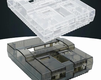 Carcasa de repuesto transparente para SNES (versión estadounidense) para consolas de juegos retro Nintendo SNES sfc translúcida