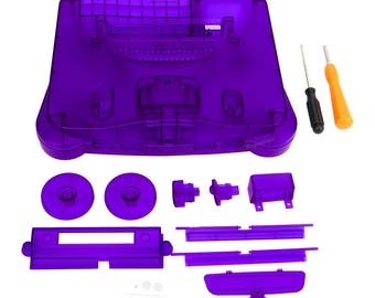 Transparent Orange Purple For N64 Retro Video Game Replacement Housing Shell Translucent Case for Nintend N64 Console Accessor