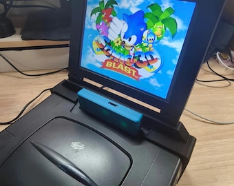 Pantalla para Sega Saturn, pantalla portátil impresa en 3D, pantalla de 8 pulgadas, mini monitor LCD con sonido estéreo, para consola Saturn.