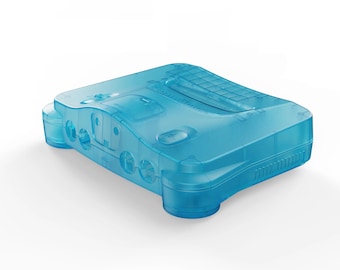 Ice Blue N64 vervangende schaal transparante behuizing beschermende behuizing voor Nintendo 64-gameconsole Alle versies: