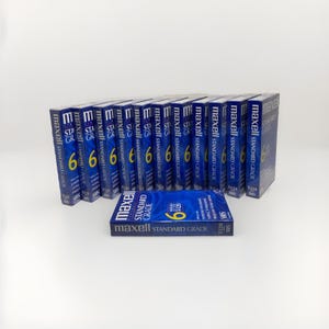 Maxell VHS Tapes 8-Pack T-120 VHS blank tape New old stock sealed 8