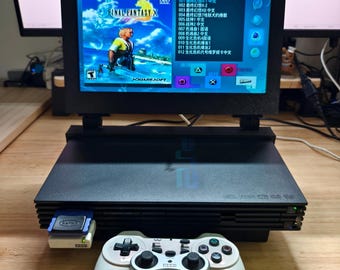 Pantalla portátil para PS2 con impresión 3D, pantalla de 13,3 pulgadas, minimonitor LCD con estéreo, para consola PS2