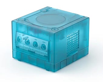 Ice Blue Replacement Shell Transparent Case Protective Housing for Gamecube NGC GC DOL-001 DOL101 Game Console