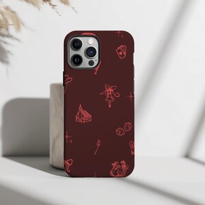 Coque de téléphone cow-girl western rouge Far West pour iPhone coque Samsung minimaliste design country rétro EVJF nuptiale cadeau esthétique occidental