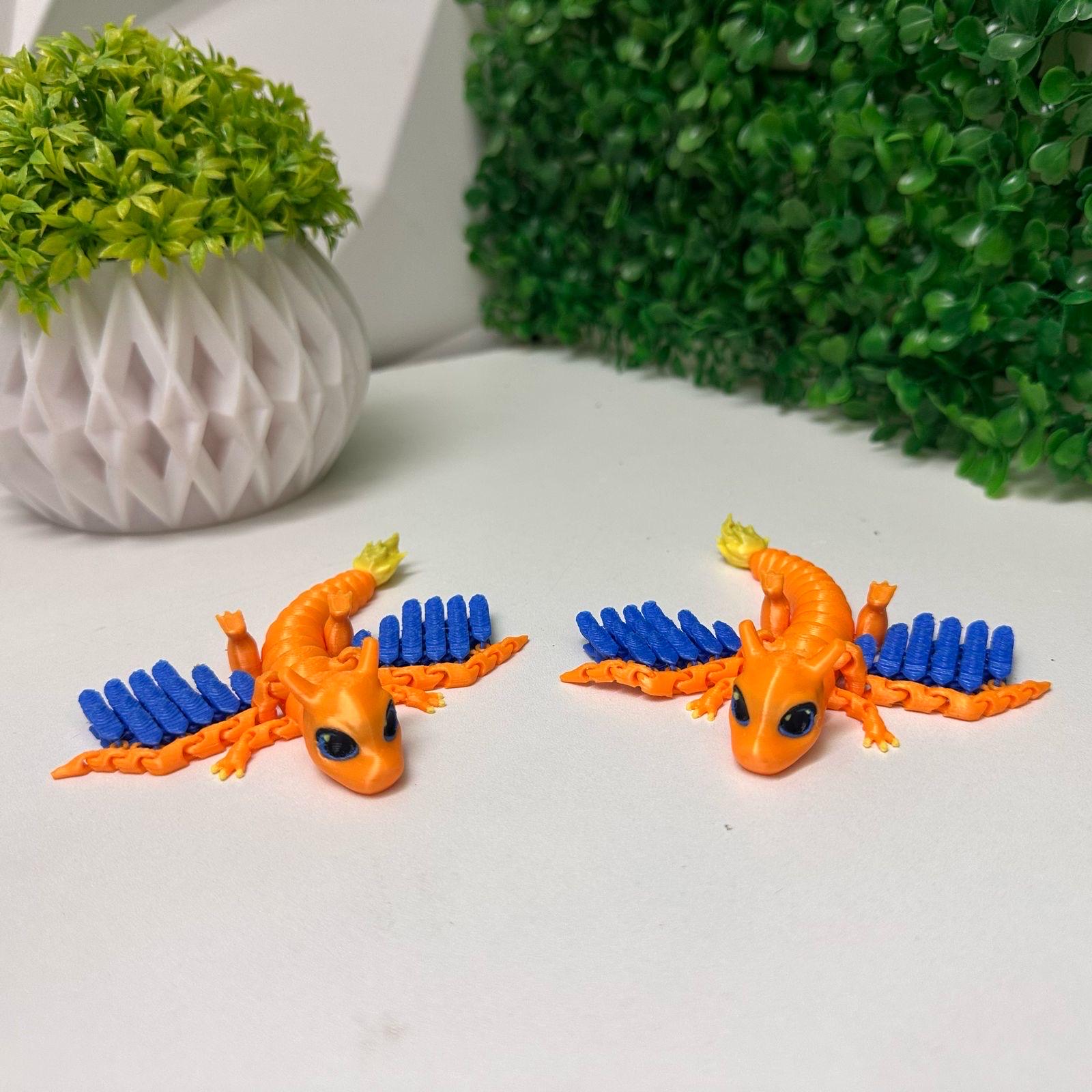 Custom Articulated Charizard Keychain – 3D Printed Flexible Dragon Gift ...