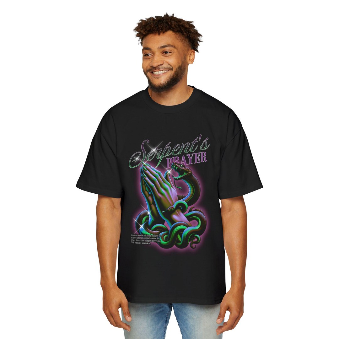T-SHIRT AN SERPENT 3/4-SLVE BK/WH MEDIUM main image 1