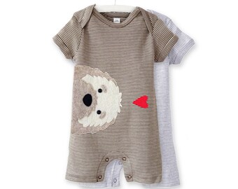 Organic Baby Cockapoo Playsuit : Cockapoo Baby Gift , Cockapoo Baby Shower