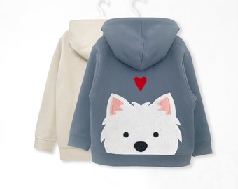 West Highland Terrier Hoodie : Westie Baby Shower, Westie Toddler Gift