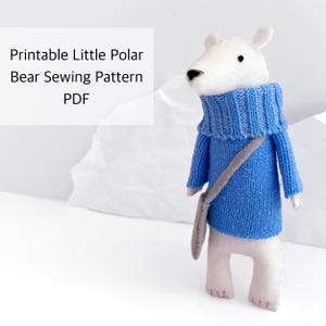 Printable Little Polar Bear Sewing Pattern and Tutorial PDF