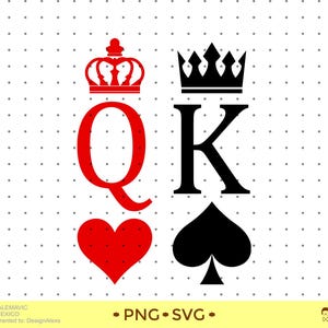 Carte da gioco da poker, amanti, silhouette svg e png, clip art, taglio e stampa, San Valentino, download digitale