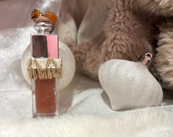 Pumpkin Pie Lip Gloss: Light Brown Fall Gloss with Charms