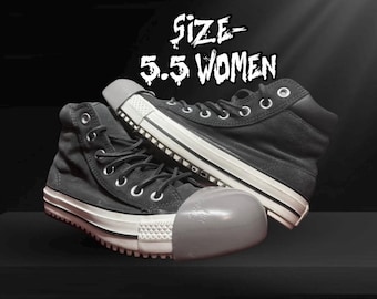 Haunt Slider Shoes Black and White for Scare Acting, Sliding and Costume- Fully Assembled No Setup Required Size 5.5W