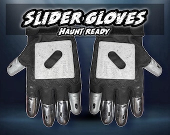 Haunt Slider Gloves for Scare Acting, Sliding and Costume- Fully Assembled No Setup Required
