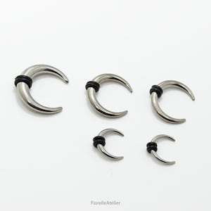 16G 14G 12G 10G 8G Anneau de pincement de septum en croissant de titane de qualité implantaire Cône circulaire en fer à cheval | Anneau de septum nasal calibré Daith image 10