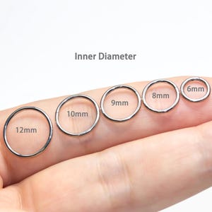 18G Implant Grade Titanium Silver Seamless Cartilage Earring/Nose Ring/Septum Ring/Hoop Earring/Tragus Hoop/Daith Hoop/Helix/Jewelry/ Hinged