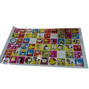 Peanuts Happiness Is Sticker Sheet Vintage Snoopy Lucy Charlie Brown Woodstock Vintage