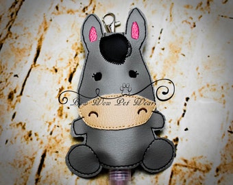 Donkey Sanitizer Holder Keychain