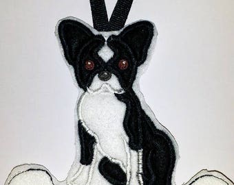 Personalized Boston Terrier  Dog felt Ornament