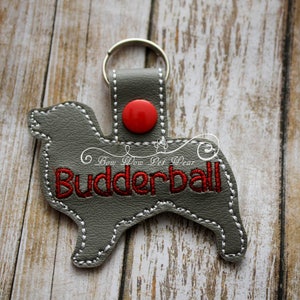 Golden Retriever, Aussie, Australian Shepard Personalized Keychain Key Fob Tag