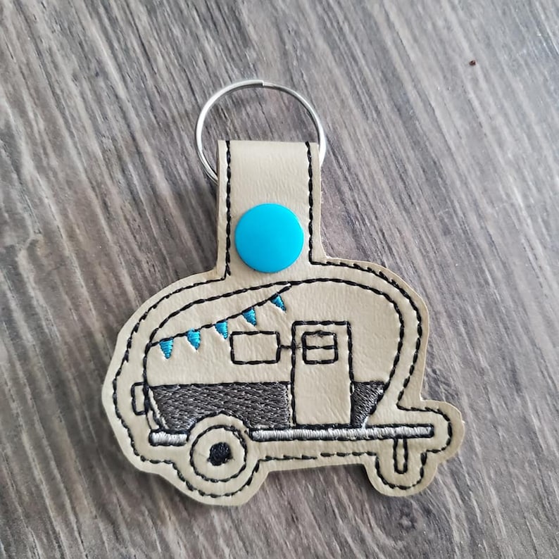 Rv Camper Keychain Travel Trailer Key Chain Fob Etsy