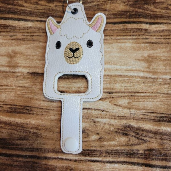 Llama inhaler Holder Keychain, Cute farm Inhaler holder case key fob