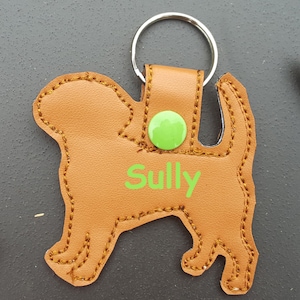 Beagle Dog Personalized Keychain Key Fob Tag Gift