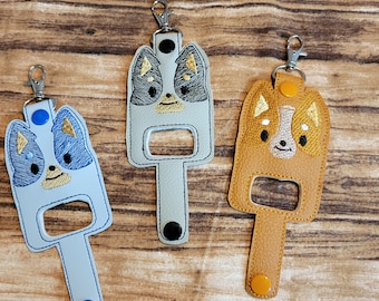 Blue Heeler inhaler Holder Keychain, Cute Dog  Inhaler holder case key fob, red heeler cattle dog