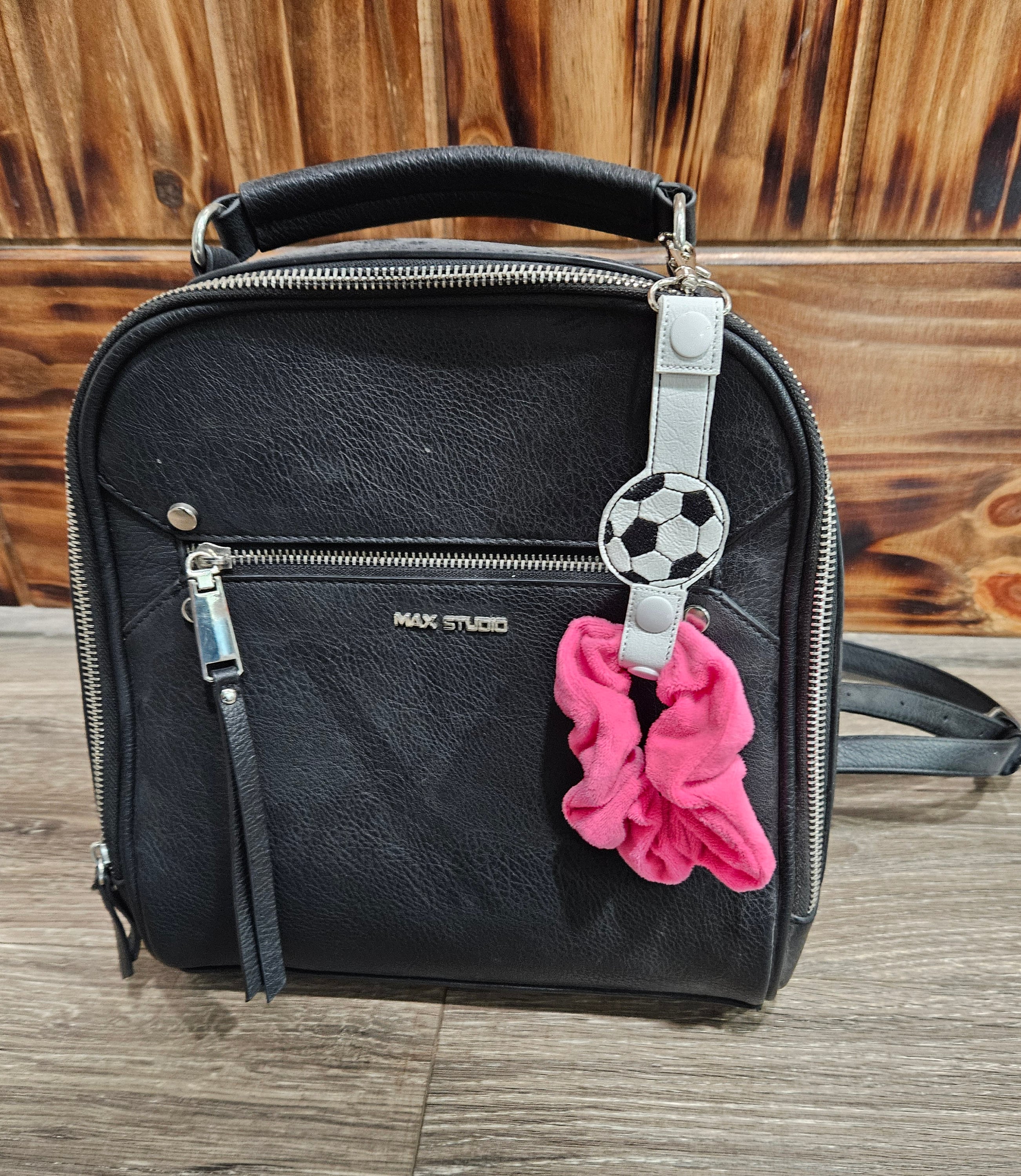 Sports Ball Hair Tie Keychain, Bag Tag That Holds Hair Tie