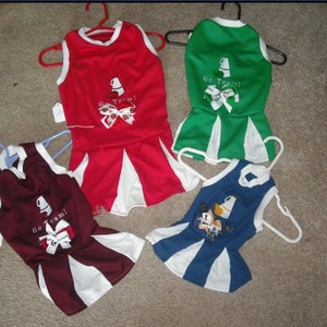 Dog Cheerleading outfit Megaphone Go Team! Customization available