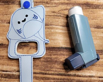 Stingray inhaler Holder Keychain, Cute ocean Inhaler holder case key fob