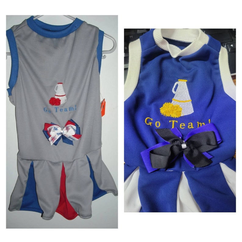 Dog Cheerleading outfit Megaphone Go Team Customization image 10