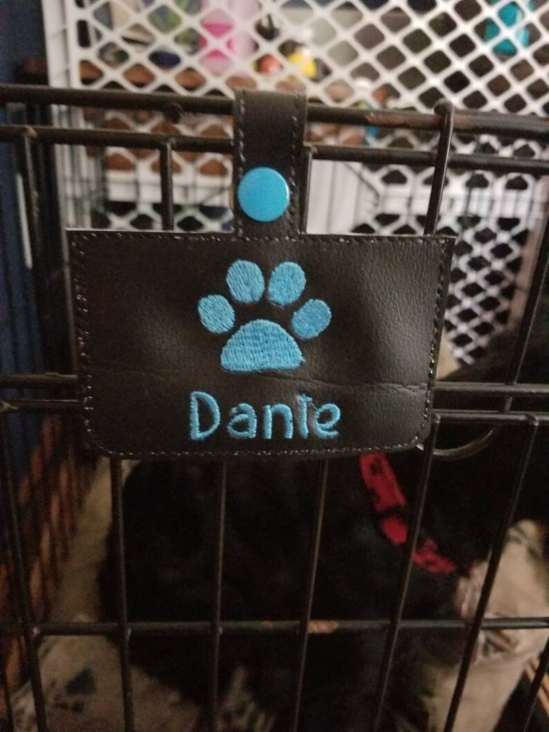 Dog Crate Name Tag Identification Label Dog Cage Etsy