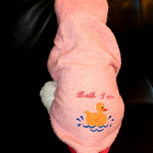 Terry Rubber Ducky Bathrobe for Dogs image 1