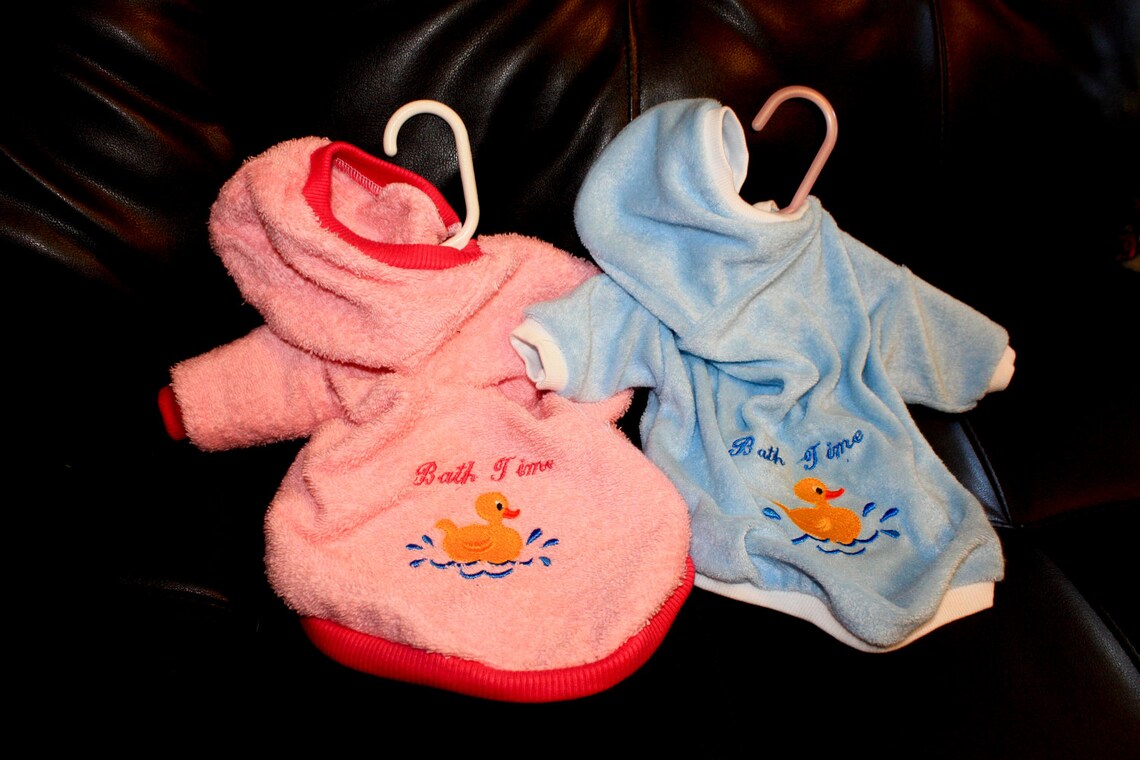 Terry Rubber Ducky Bathrobe for Dogs Etsy