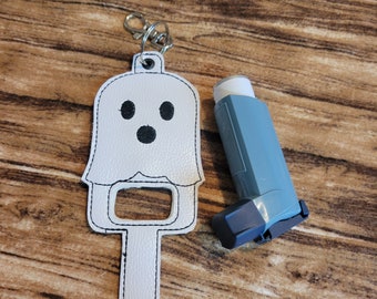 Ghost inhaler Holder Keychain, Halloween Inhaler holder case key fob