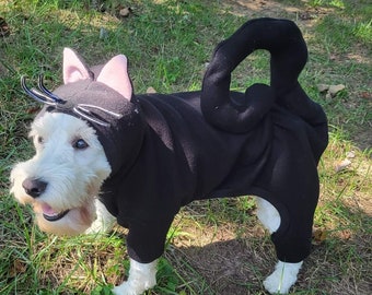 Black Cat Dog Costume | Dog Halloween Costume | Pet Kitty Costume | Dog Cat Pajamas |  Cat Costume | Dog kitty cat Halloween outfit