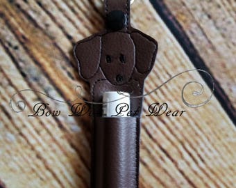 Dachshund Doxie lipbalm keeper Keychain Key Fob Tag