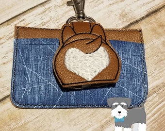 Corgi credit card case wallet keychain, corgi butt Id holder,corgi dog