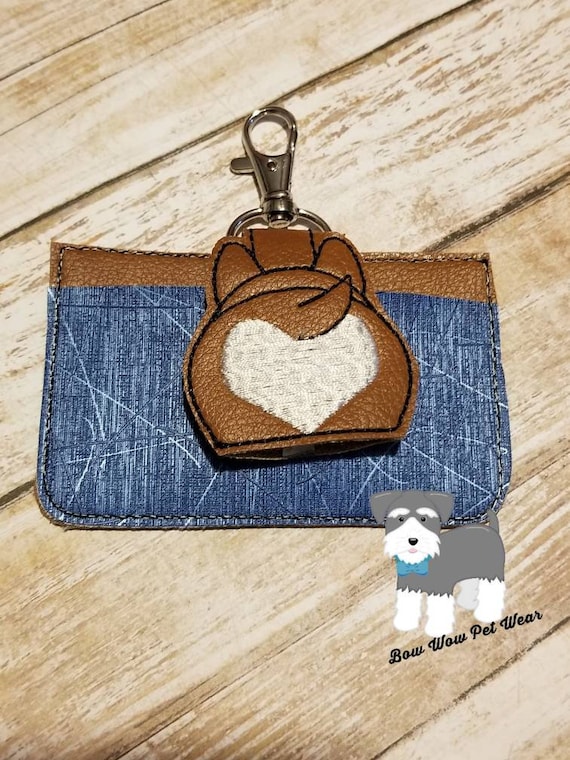 Keychain ID Holder Wallet - Bigfoot Sasquatch - Leather Keychain ID Holder Wallet - Bigfoot Sasquatch - Leather
