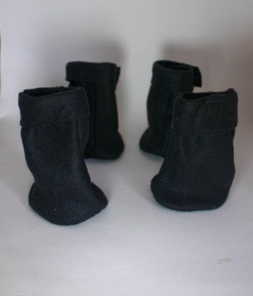 fleece dog boots