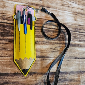 Pencil Pen Holder Lanyard, Keychain for Lanyard, Stylus Holder, Pen Keychain Case, Pen Holder, dry eraser Holder lanyard Teacher Pen Holder